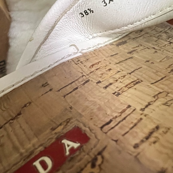 Prada Cork platform wedged sandals sz 38.5 - Picture 12 of 13